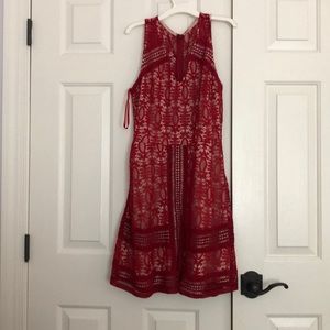 Francescas Red Lace Dress